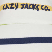 Greens Lazy Jacks Womens LJ32 Striped Full Zip Sweatshirt Back Zip Detail Back Neck