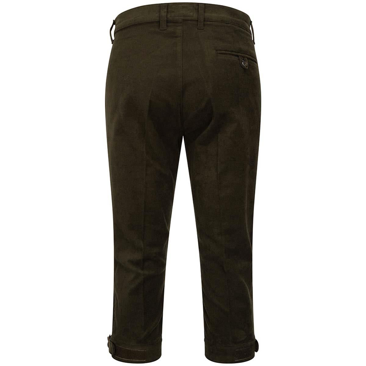 Olive Green Hoggs Of Fife Mens Durness Moleskin Breek back