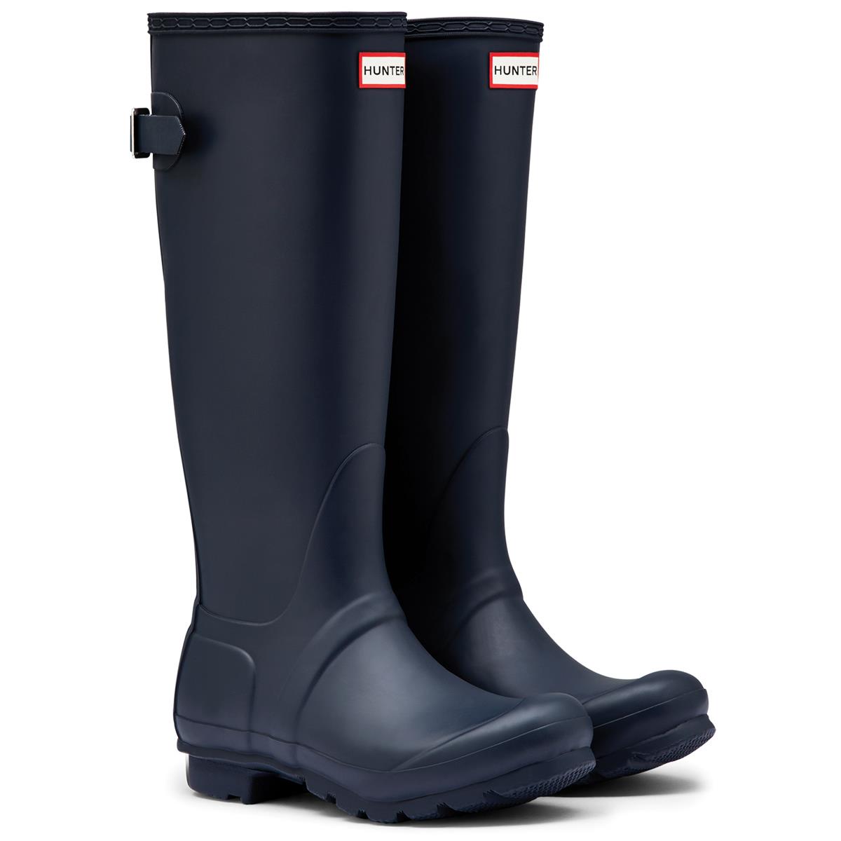 Navy Hunter Womens Original Back Adjustable Wellingtons