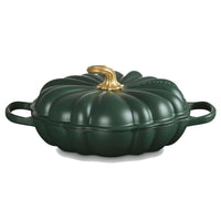 Le Creuset Cast Iron Signature Pumpkin Shallow Casserole Gold Knob / Foret 21338280984441 / 28cm