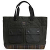 Sage/Classic Barbour Field Wax Tote Bag