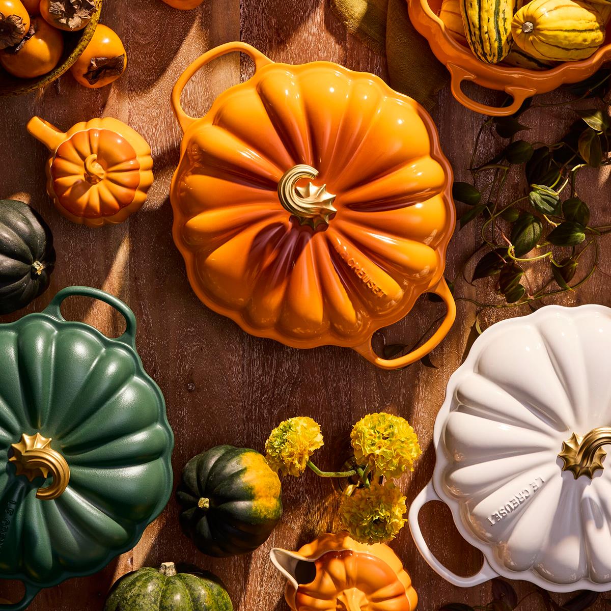 Le Creuset 24cm Cast Iron Pumpkin Casserole Dish