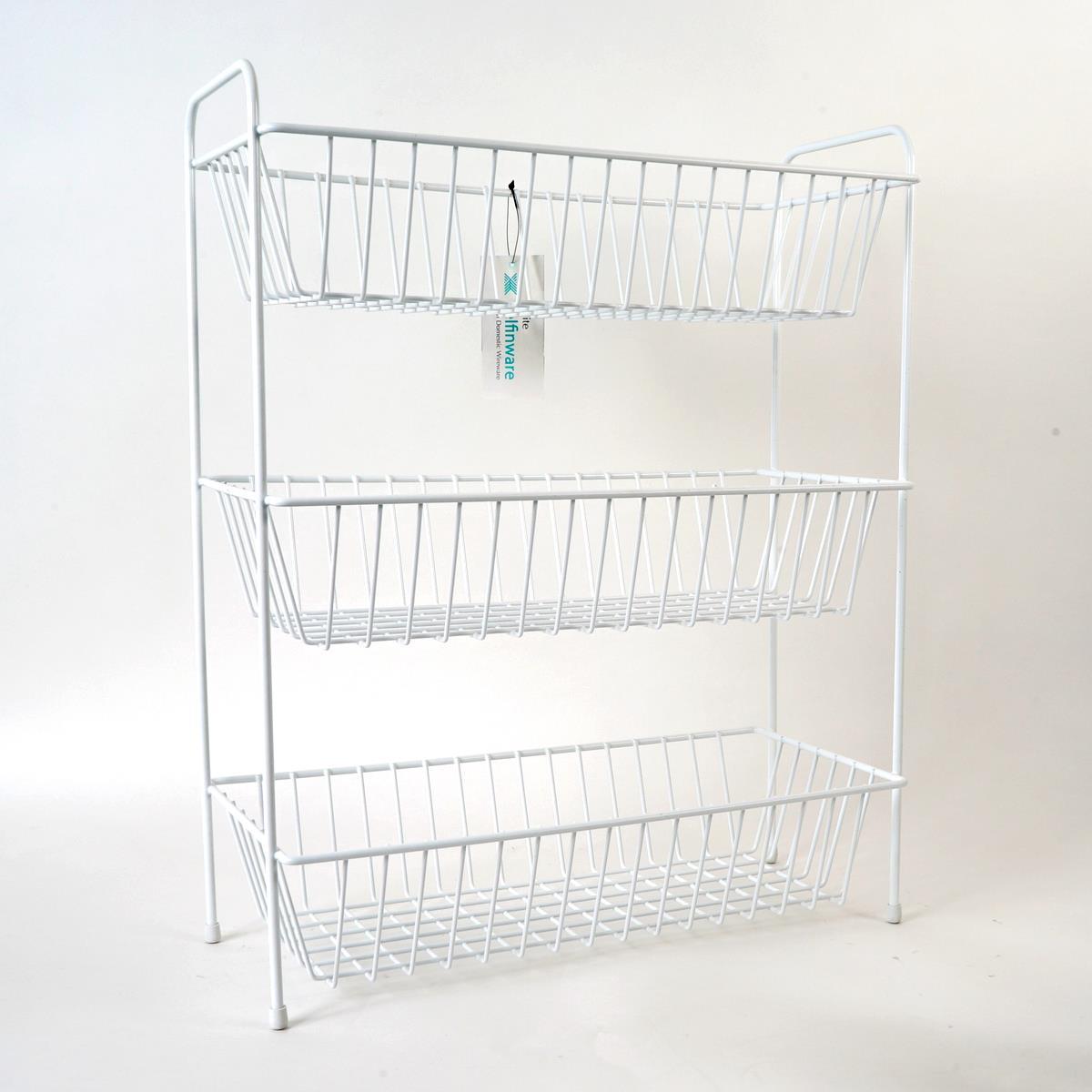 Delfinware 3 Tier Narrow Veg Rack