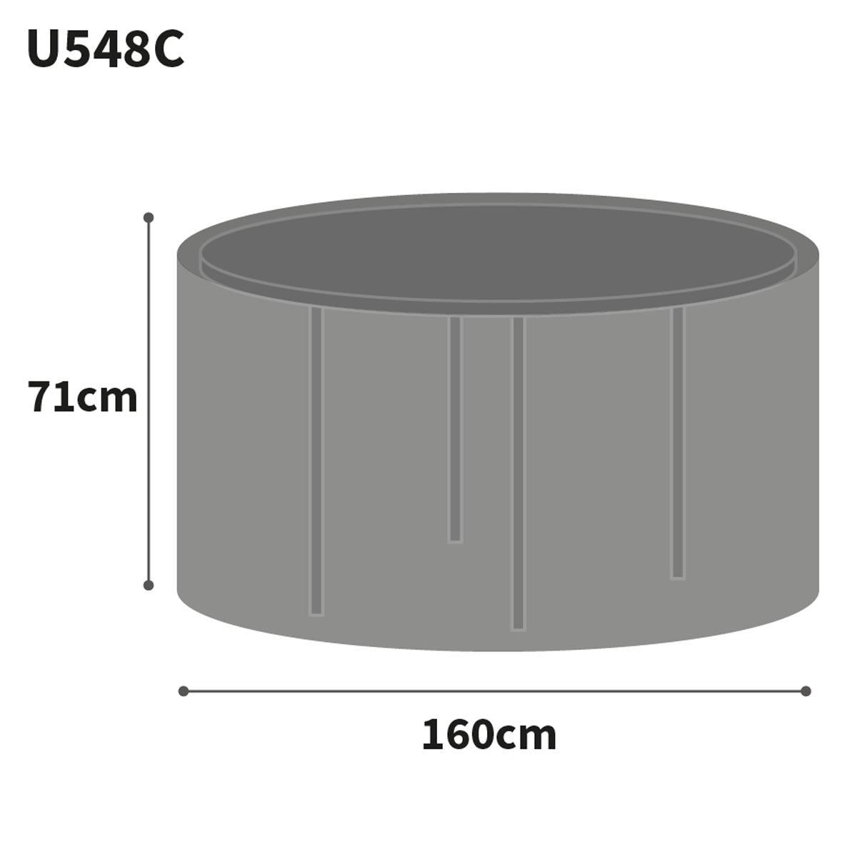 Bosmere Ultimate Protector Round Table Cover 6 Seater Charcoal U548C