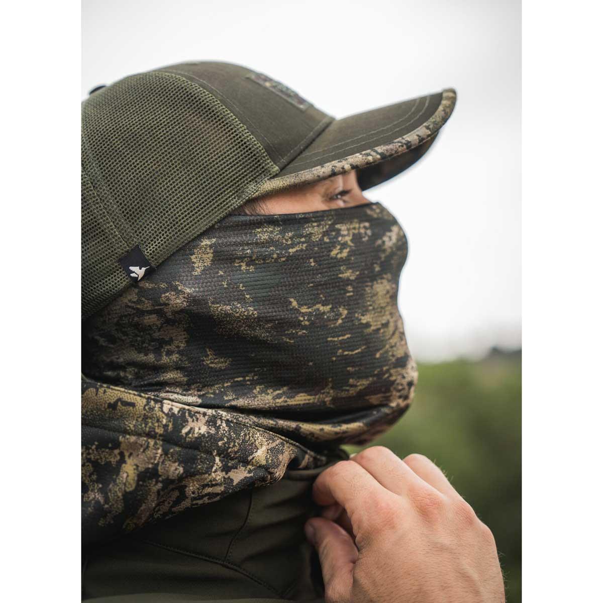 InVis MPC Green Seeland Mens Aero Camo Cover Set Neck Gaiter Lifestyle