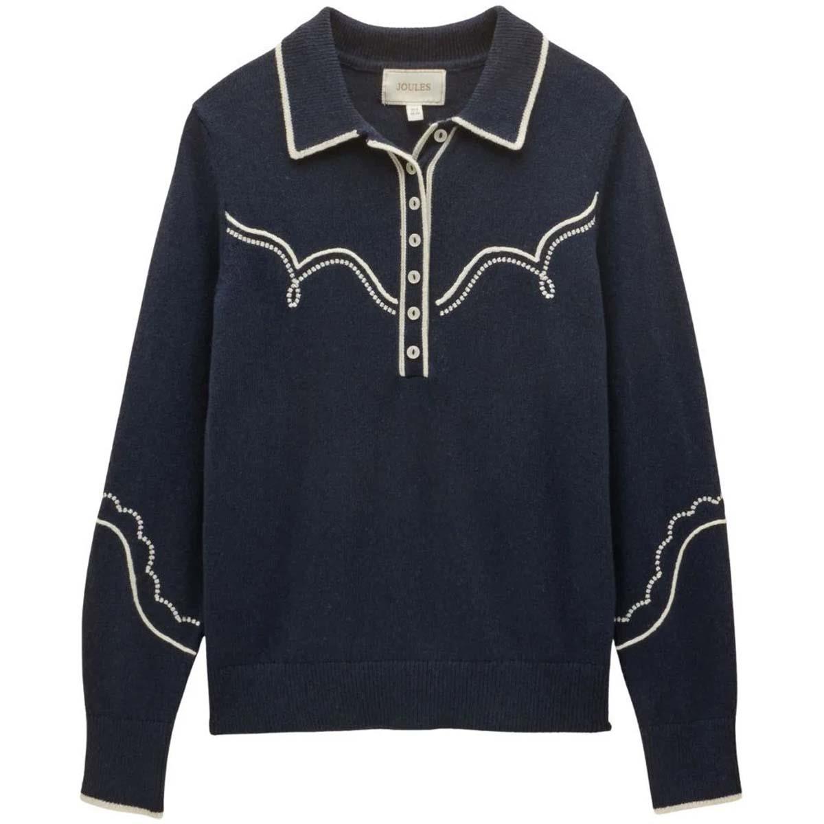 Joules Womens Western Collared Knit Jumper