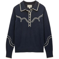 Joules Womens Western Collared Knit Jumper