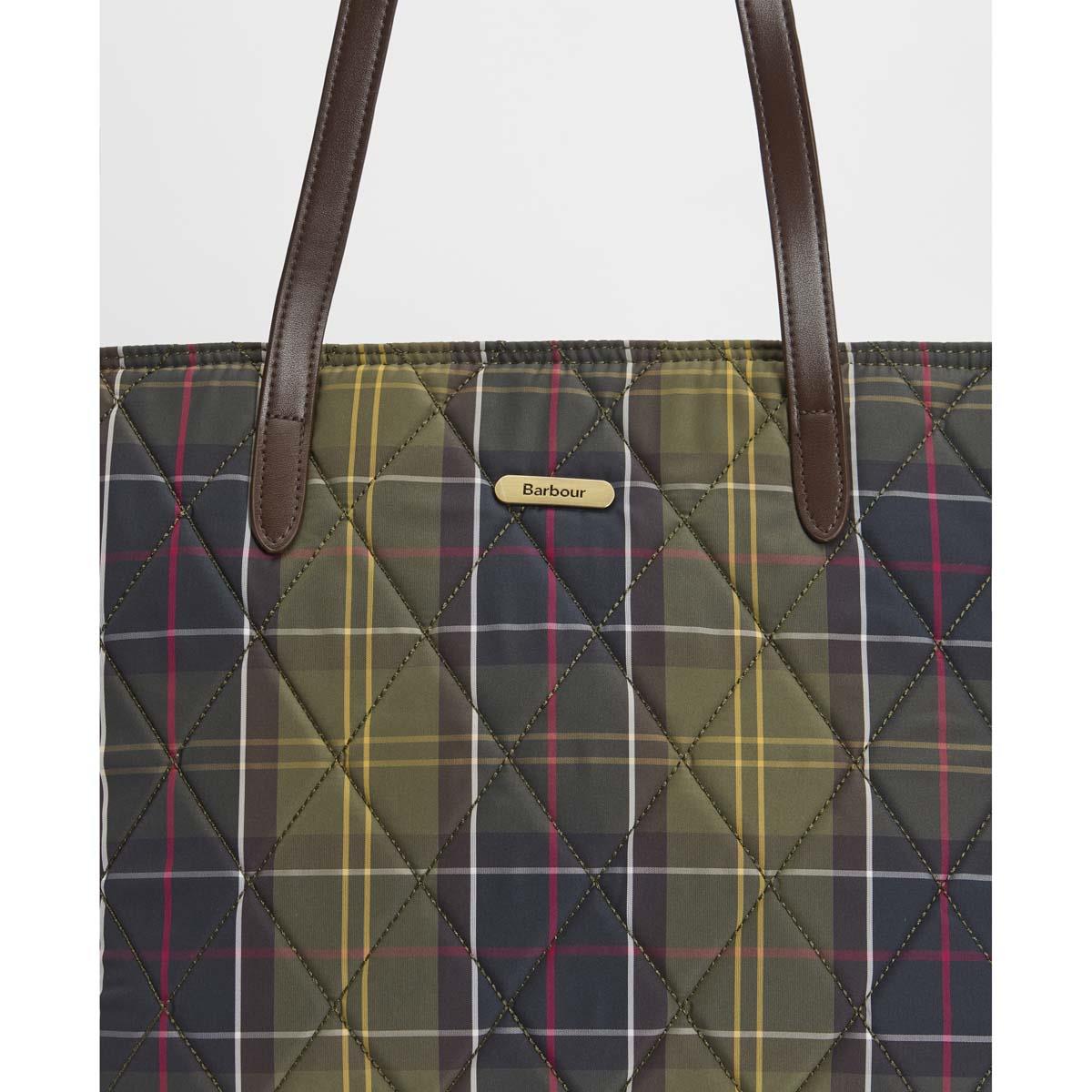 Classic Tartan Barbour Wetherham Quilted Tartan Bag detail