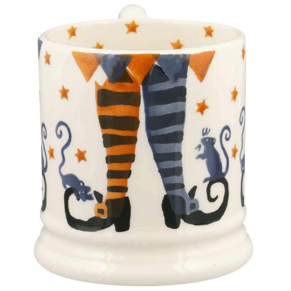 Emma Bridgewater Halloween Spooky Witches Feet Half Pint Mug
