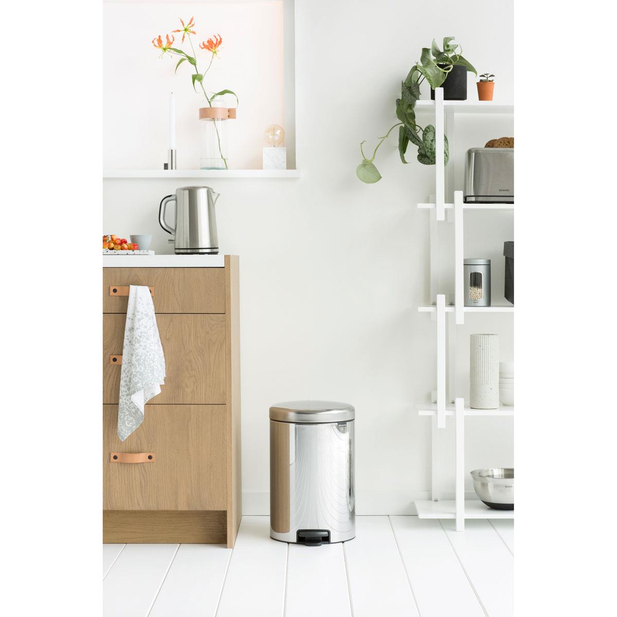 Brabantia newIcon Pedal Bin 20 Litre Metal Bucket