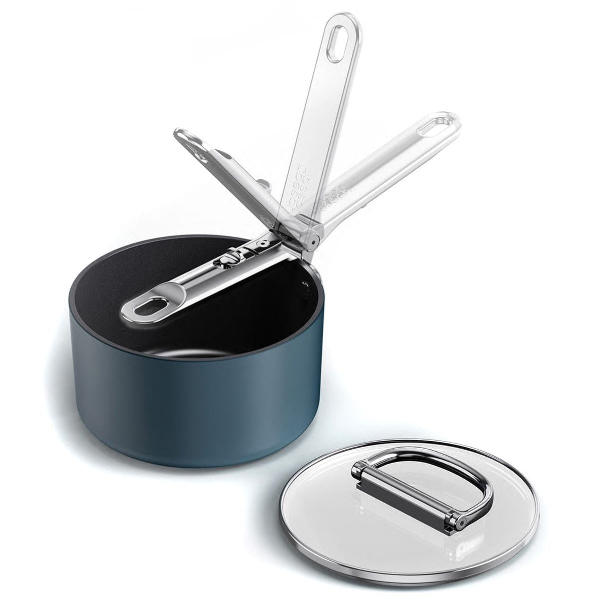 15cm Joseph Joseph Space Folding Handle Ceramic Non-stick Saucepan With Lid