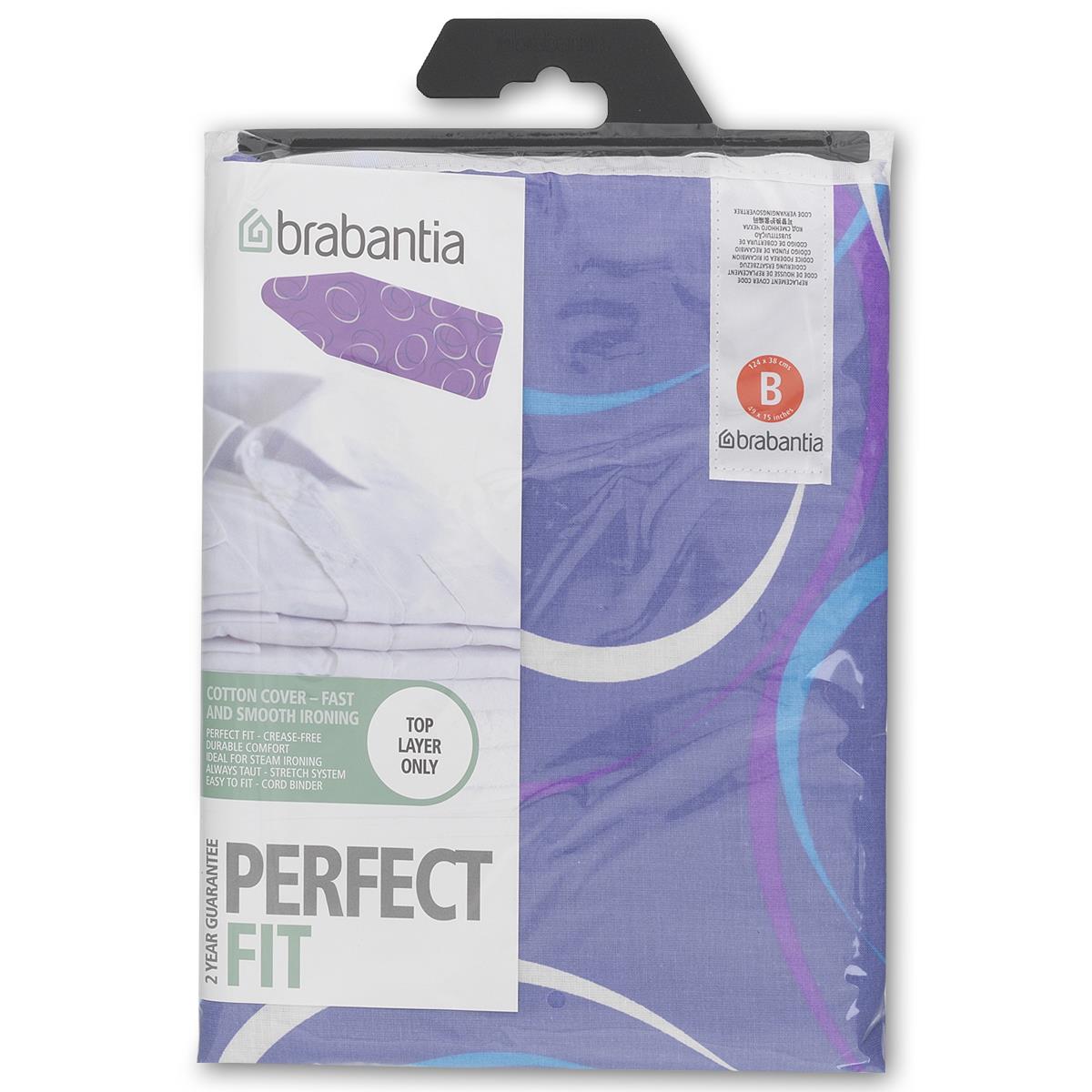 Brabantia Ironing Board Cover B 124x38cm 2mm Foam Assorted Designs