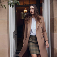 Camel Barbour Womens Cottesmore Wool Jacket Lifestyle