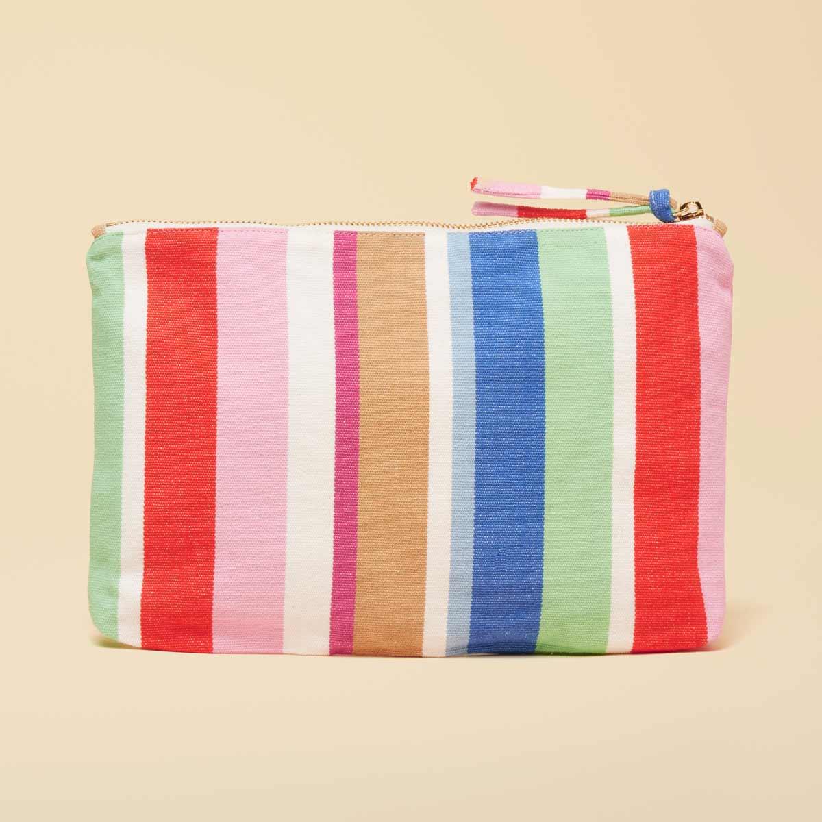 Multi Stripe Joules Carrywell Zipped Pouch Back