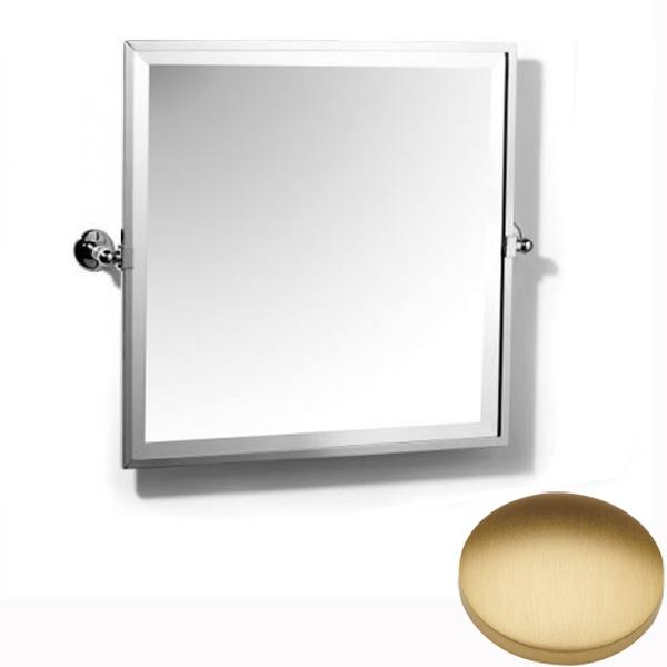 Brushed Gold Matt Samuel Heath Novis Framed Bevelled Tilting Mirror L1149
