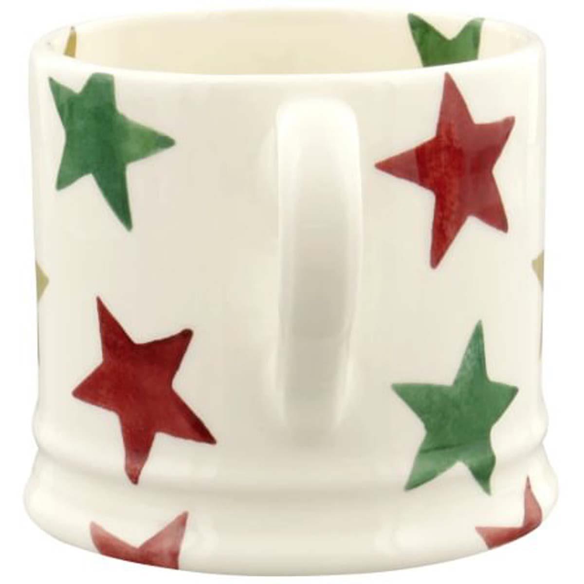 Emma Bridgewater Christmas Red Green and Gold Stars Small Mug