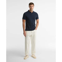 OLIVE Barbour Mens Lunan Tartan Trimmed Tailored Polo Shirt ON MODEL