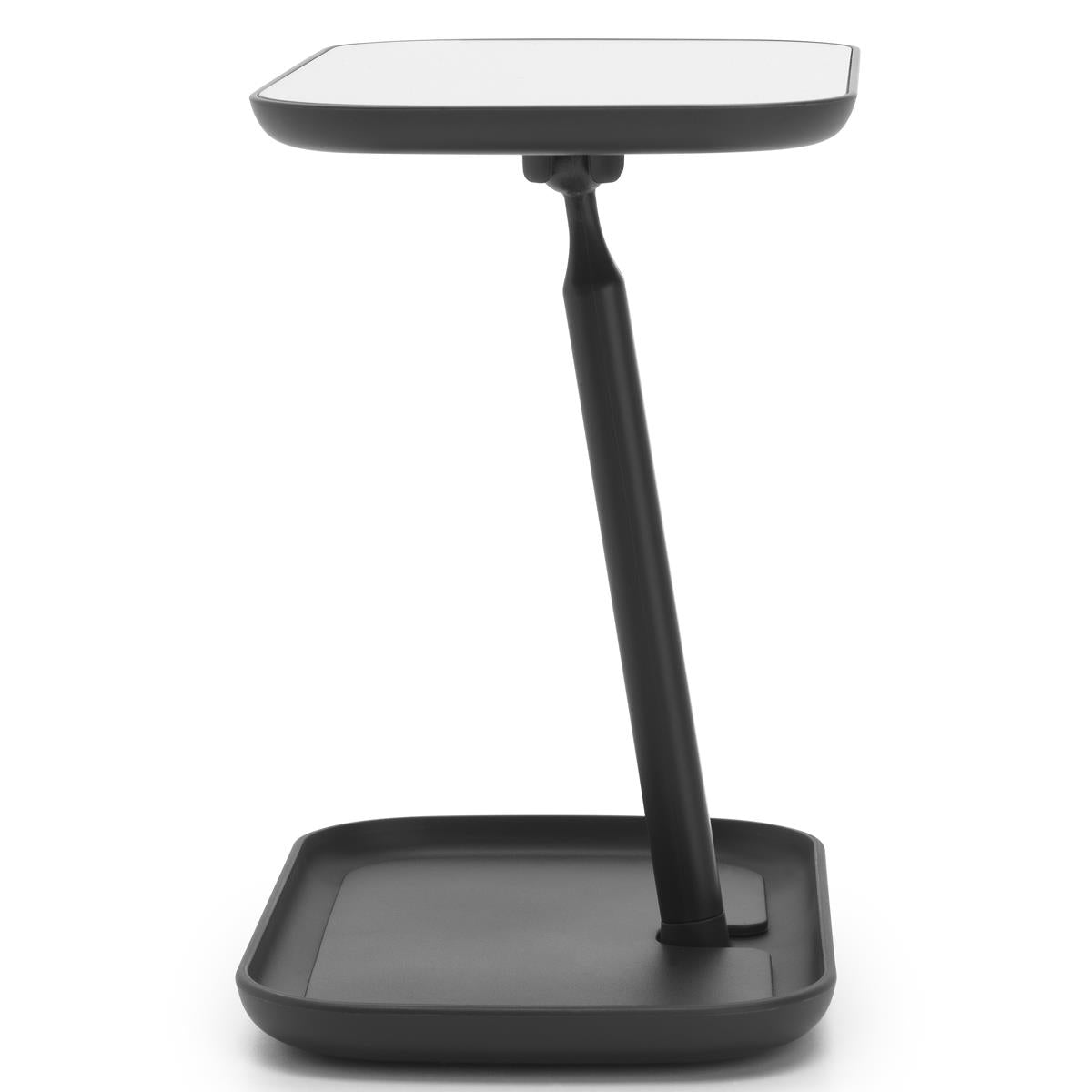 Dark Grey Brabantia Mirror With Storage Tray Tilted