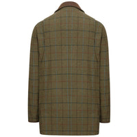 Green/Blue Hoggs Of Fife Mens Kingussie Tweed Field Coat Back