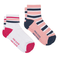 Pink/Blue Joules Womens Volley Tennis Socks 2 Pack