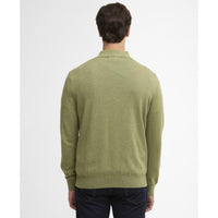 Laurel Green Barbour Mens Pima Cotton Knitted Polo Shirt Back