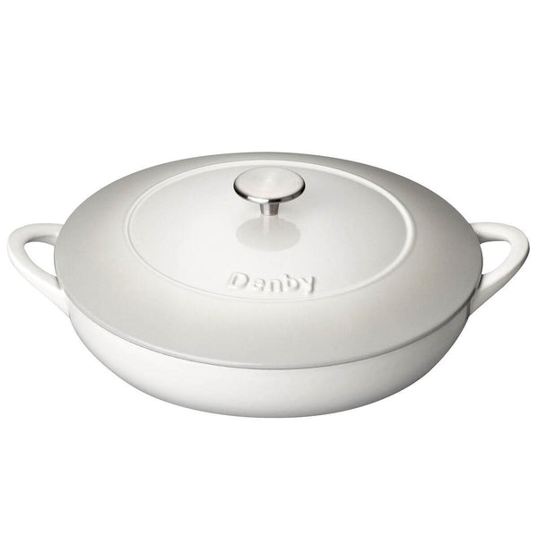 Denby Natural Canvas 30cm Cast Iron Shallow Casserole Dish