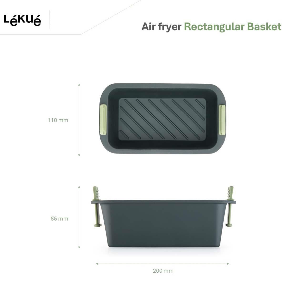 Lekue Air Fryer Rectangular Basket Dimensions