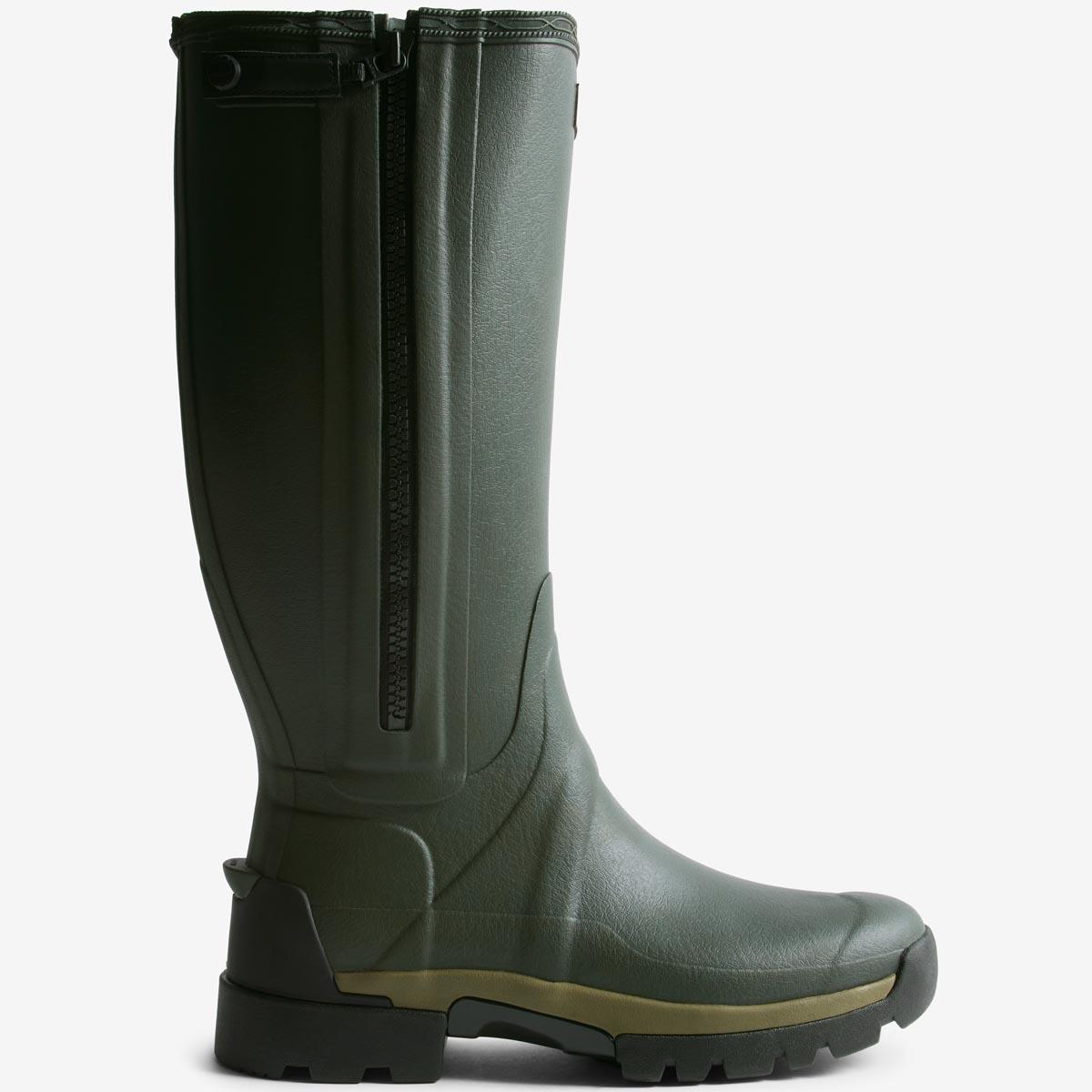 Hunter Mens Balmoral Tall Zip Up Neo Lined Tech Sole Boot
