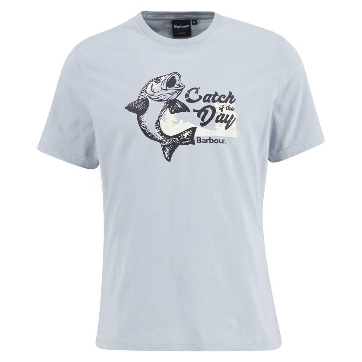 Blue Haze Barbour Mens Fairlight Graphic T-Shirt