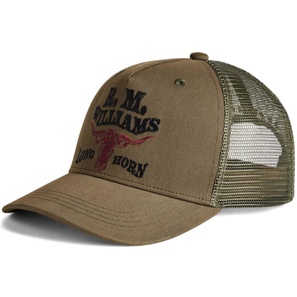 R.M. Williams Mens RMW Longhorn Trucker Cap