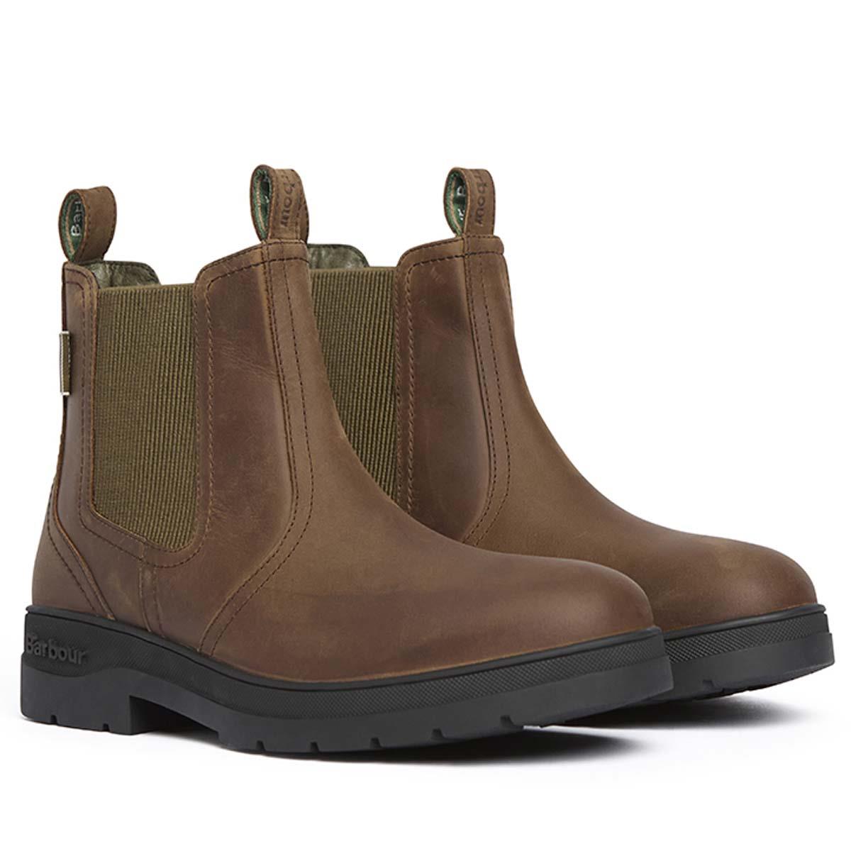 Dark Brown Barbour Mens Turnbull Chelsea Boot
