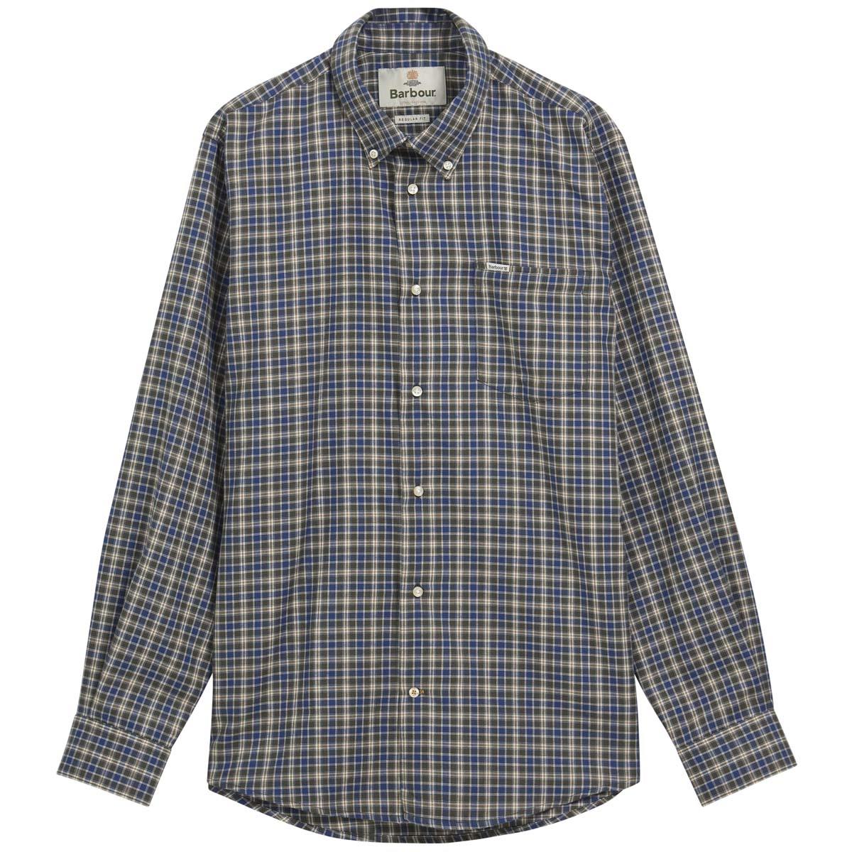 Olive Barbour Mens Dishford Thermo Weave Regular Fit