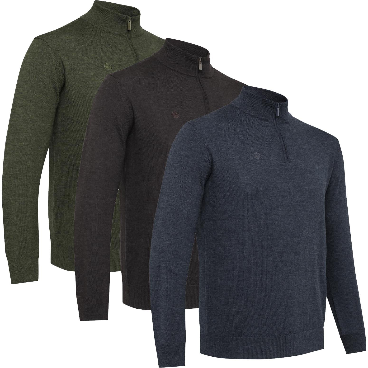 Beretta Mens Merino Half Zip Sweater