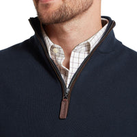 Schoffel Mens Marlow 1/4 Zip Fleece navy half zip