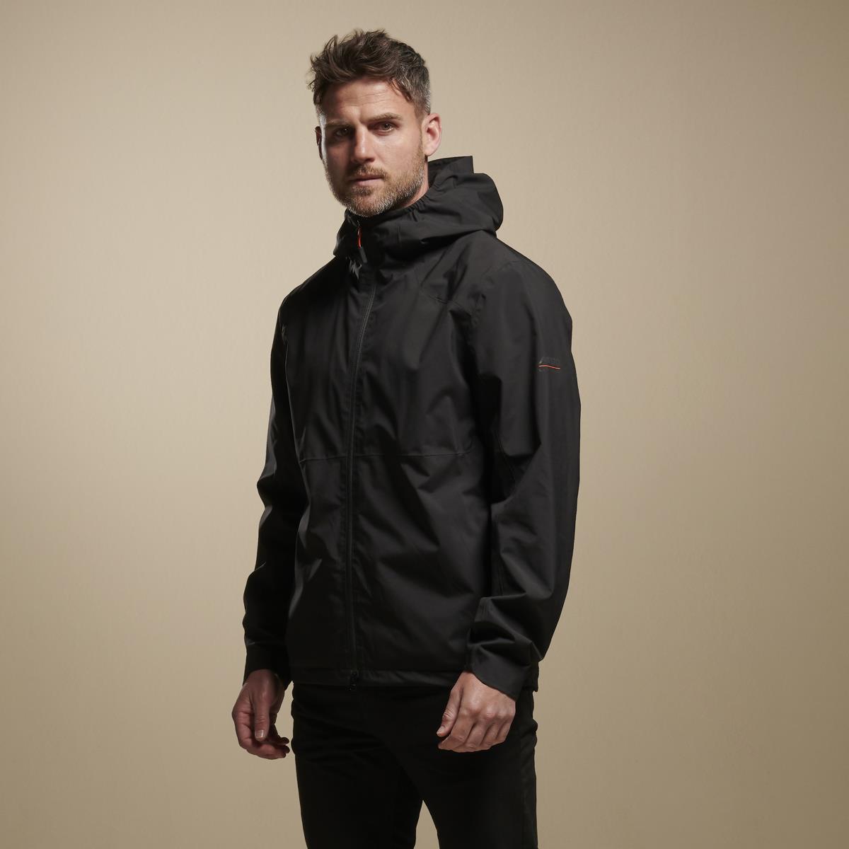 Black Musto Land Rover Mens Lite Rain Jacket