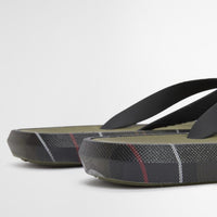 Olive Barbour Mens Oakdale Sandal Back heel