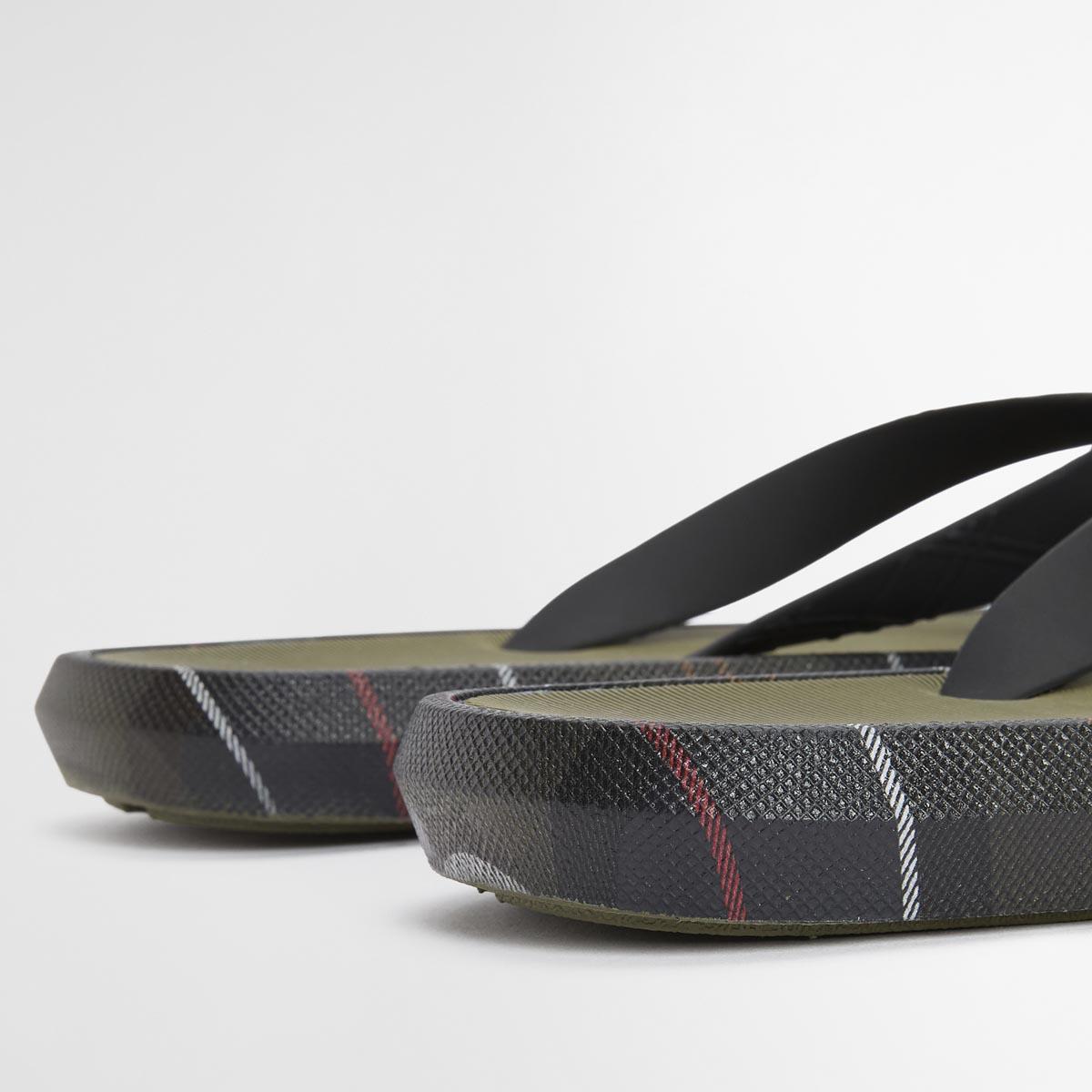 Olive Barbour Mens Oakdale Sandal Back heel