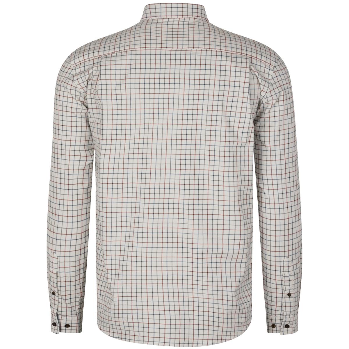 Grape Leaf/Terracotta Check Seeland Mens Oxford Shooting Shirt Back
