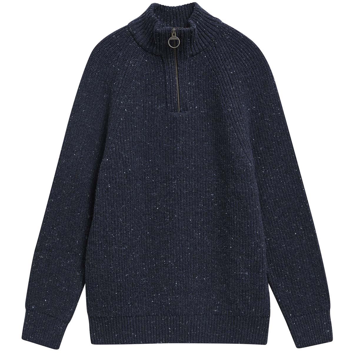 Barbour Mens Essential Fleck Half Zip Jumper