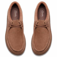 Cola Suede Clarks Mens RelaxLite Low Shoes Top View