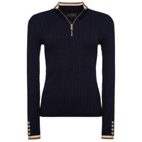 Ink Navy Holland Cooper Womens Zoe Quarter Zip Knit Jumper