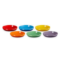 Le Creuset Stoneware Set of 6 Rainbow Coupe Pasta Bowls Side View