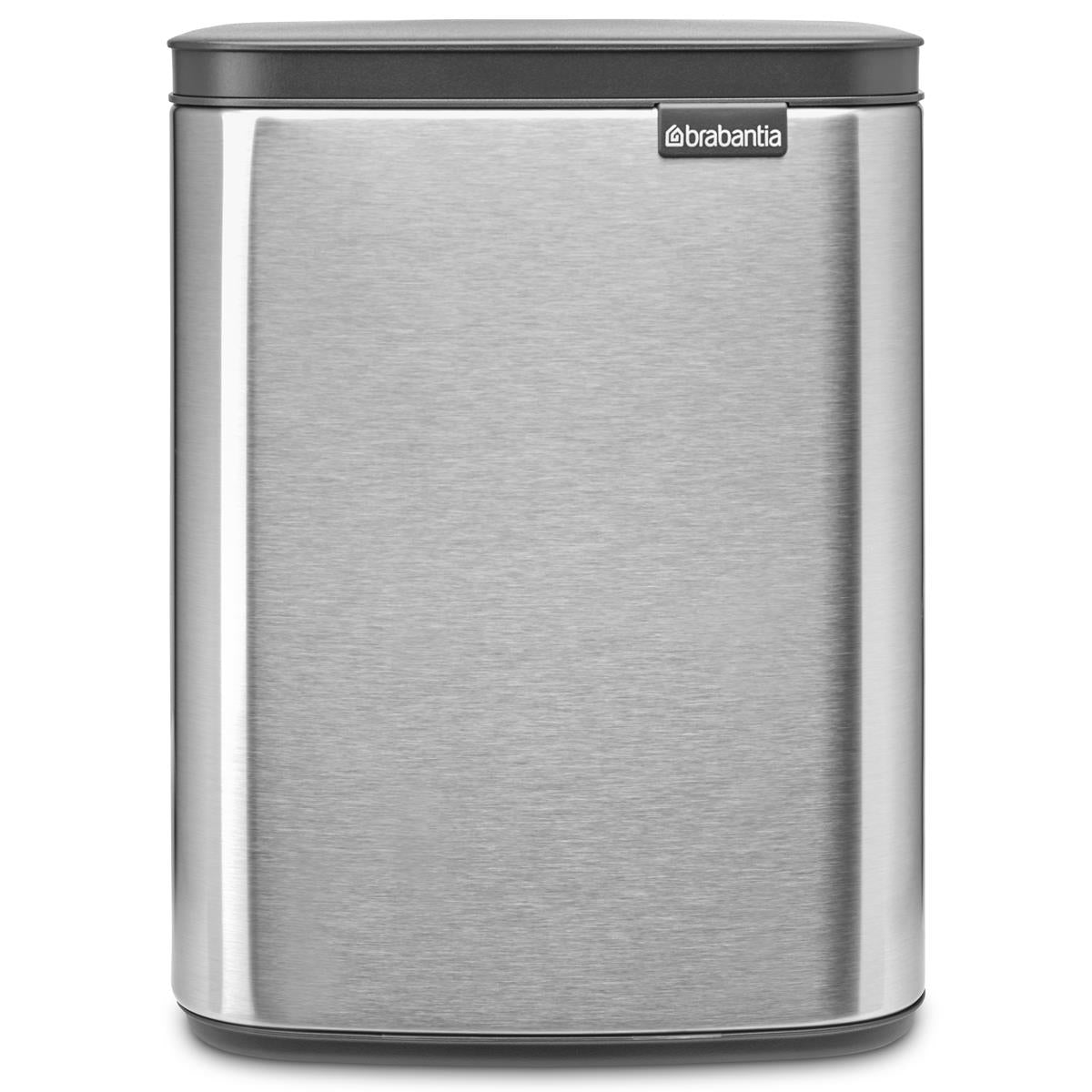 Matt Steel Fingerprint Proof Brabantia Bo Waste Bin 7 Litre