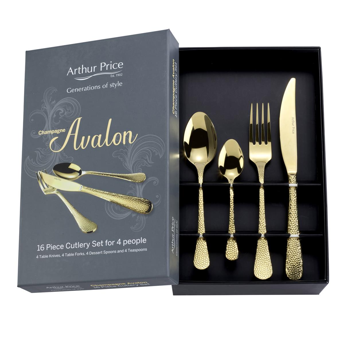 Arthur Price Champagne Avalon 16 Piece Cutlery Set