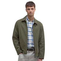 Light Moss Barbour Mens Fernport Casual Jacket Front