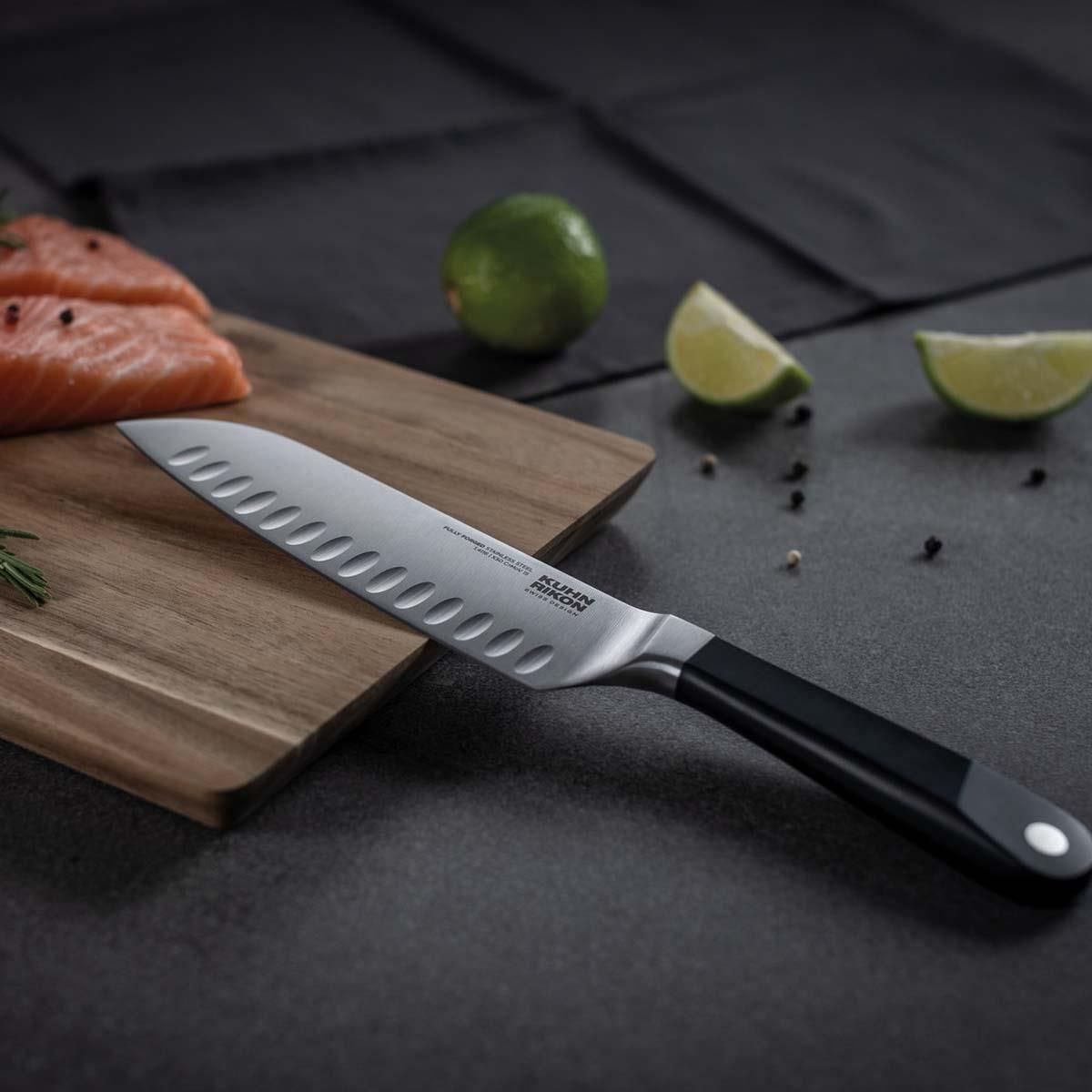 Kuhn Rikon Culinary Forged Santoku Knife Lifestyle Detail