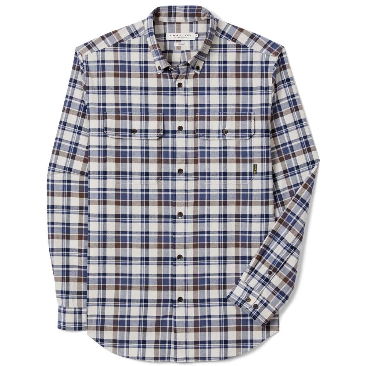 R.M. Williams Mens Orion Brushed Check Shirt