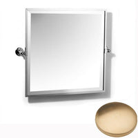 Brushed Gold Unlacquered Samuel Heath Novis Framed Bevelled Tilting Mirror L1149