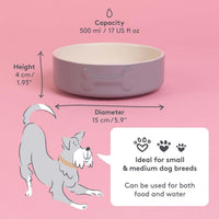 Mason Cash Colour Dog Bowl 15cm Grey INFO