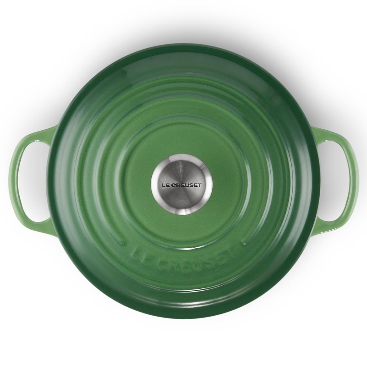 Le Creuset 24cm Cast Iron Round Casserole Dish Bamboo Green